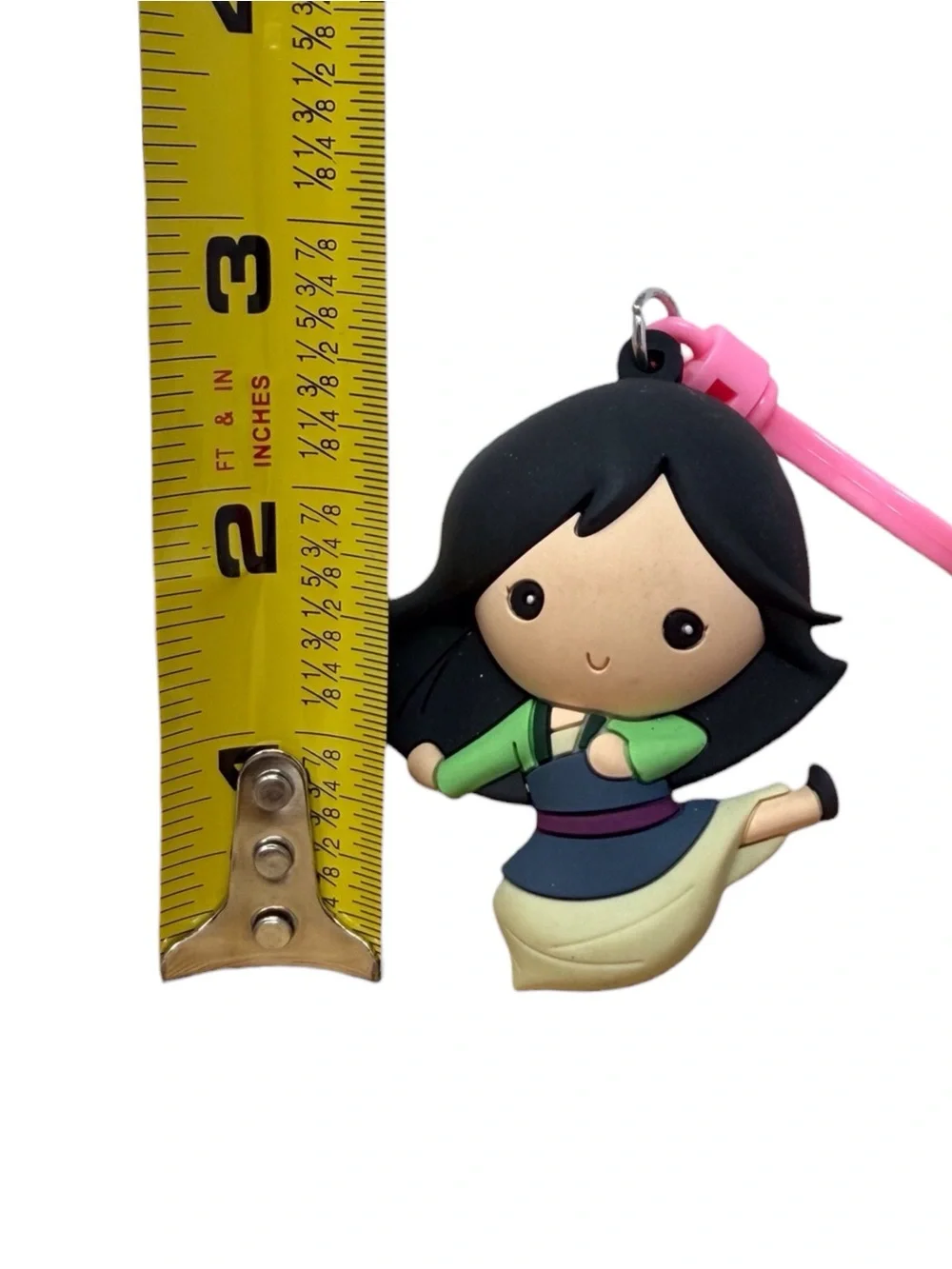 Disney Princess Mulan 2 & 1/2 Inch Figure Bag Clip Dangler /key Chain